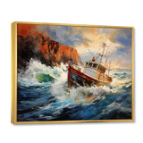 Fishing Boat Dreamy Storm - Boat Canvas Wall Art