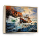 Fishing Boat Dreamy Storm - Boat Canvas Wall Art