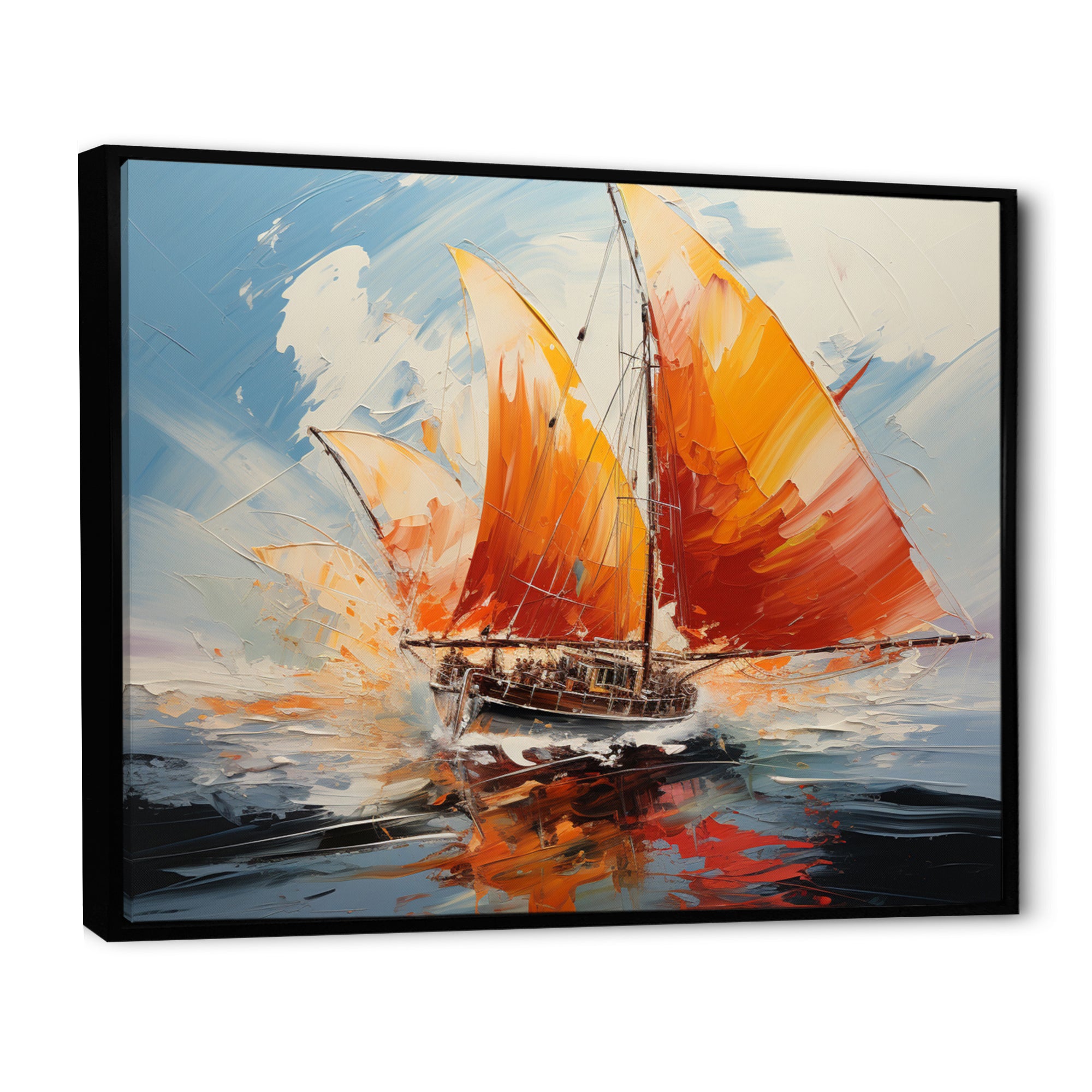 Boat Energetic Sails - Boat Canvas Wall Art