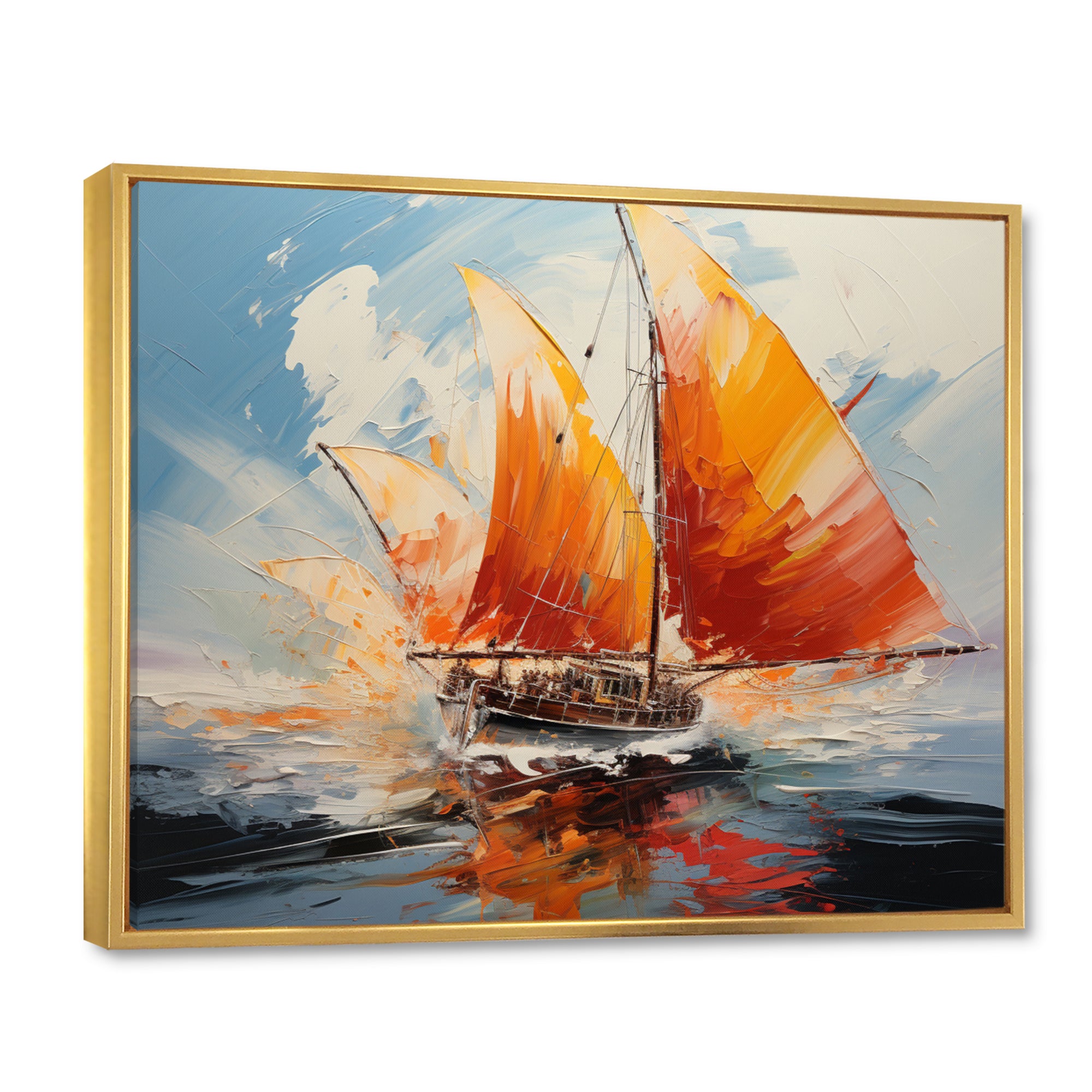 Boat Energetic Sails - Boat Canvas Wall Art