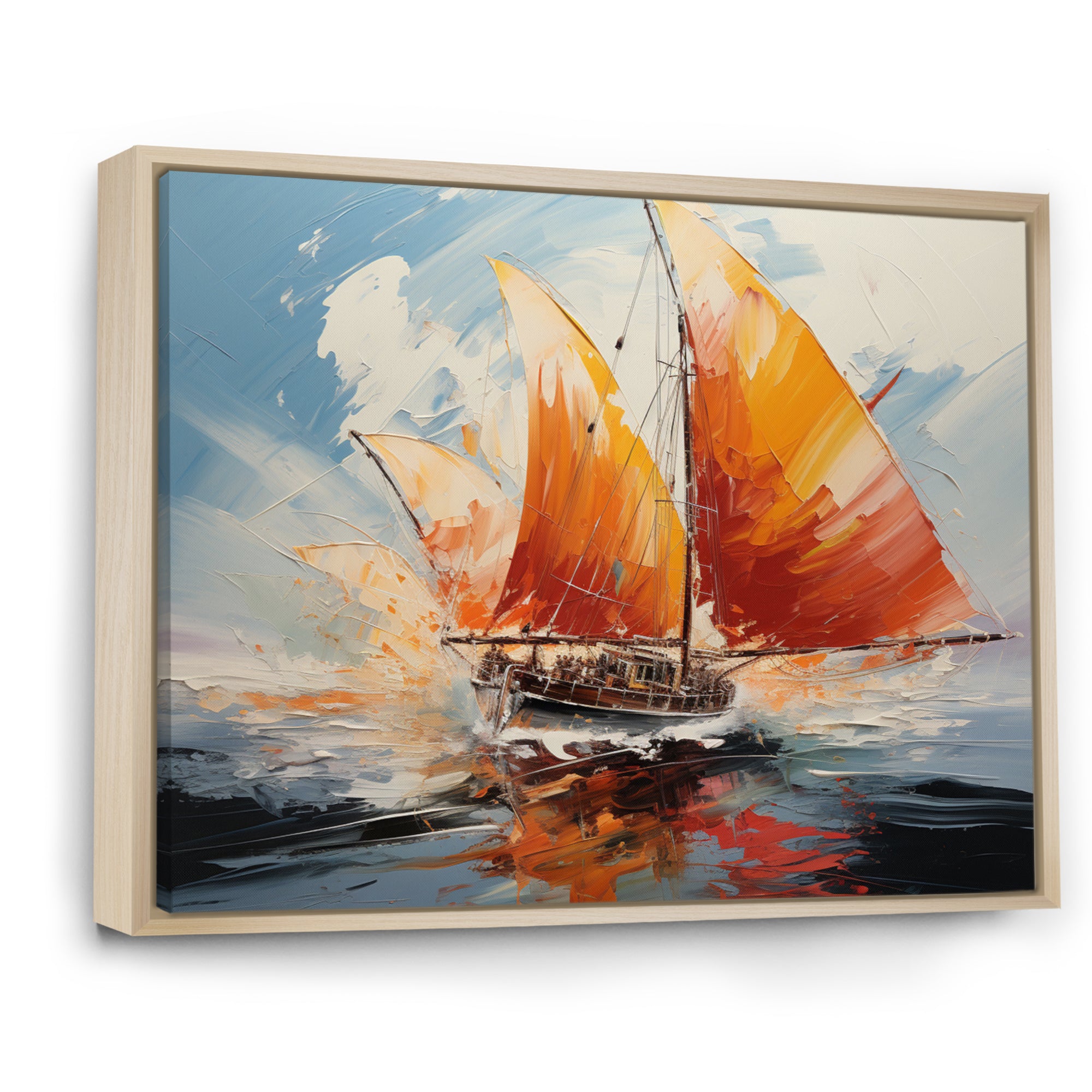Boat Energetic Sails - Boat Canvas Wall Art