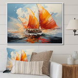 Boat Energetic Sails - Boat Canvas Wall Art