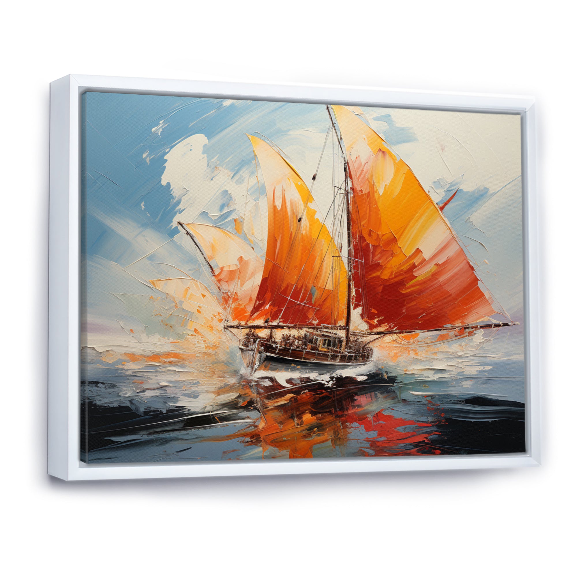 Boat Energetic Sails - Boat Canvas Wall Art