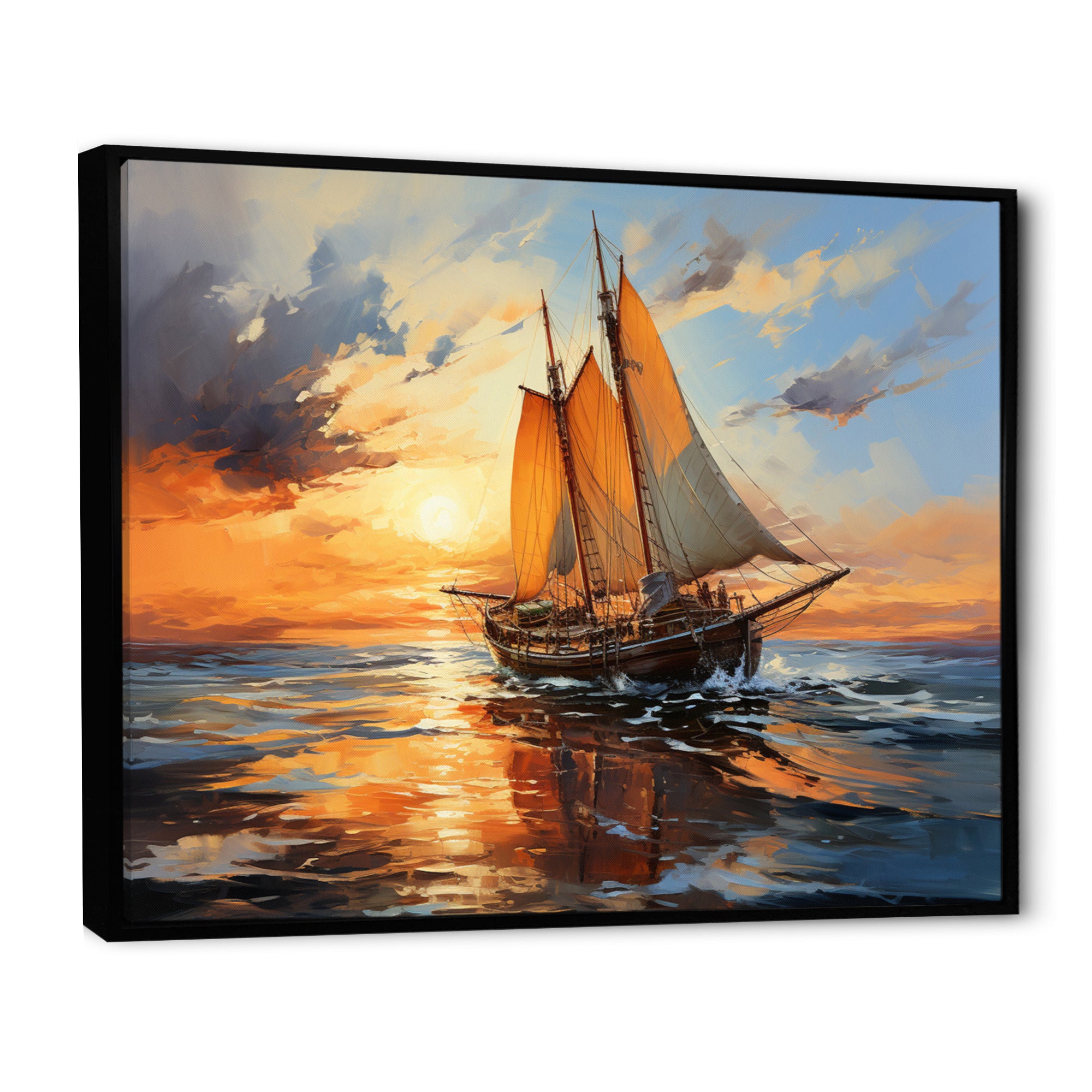 Boat Expressive Seascapes I - Boat Canvas Wall Art