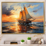 Boat Expressive Seascapes I - Boat Canvas Wall Art