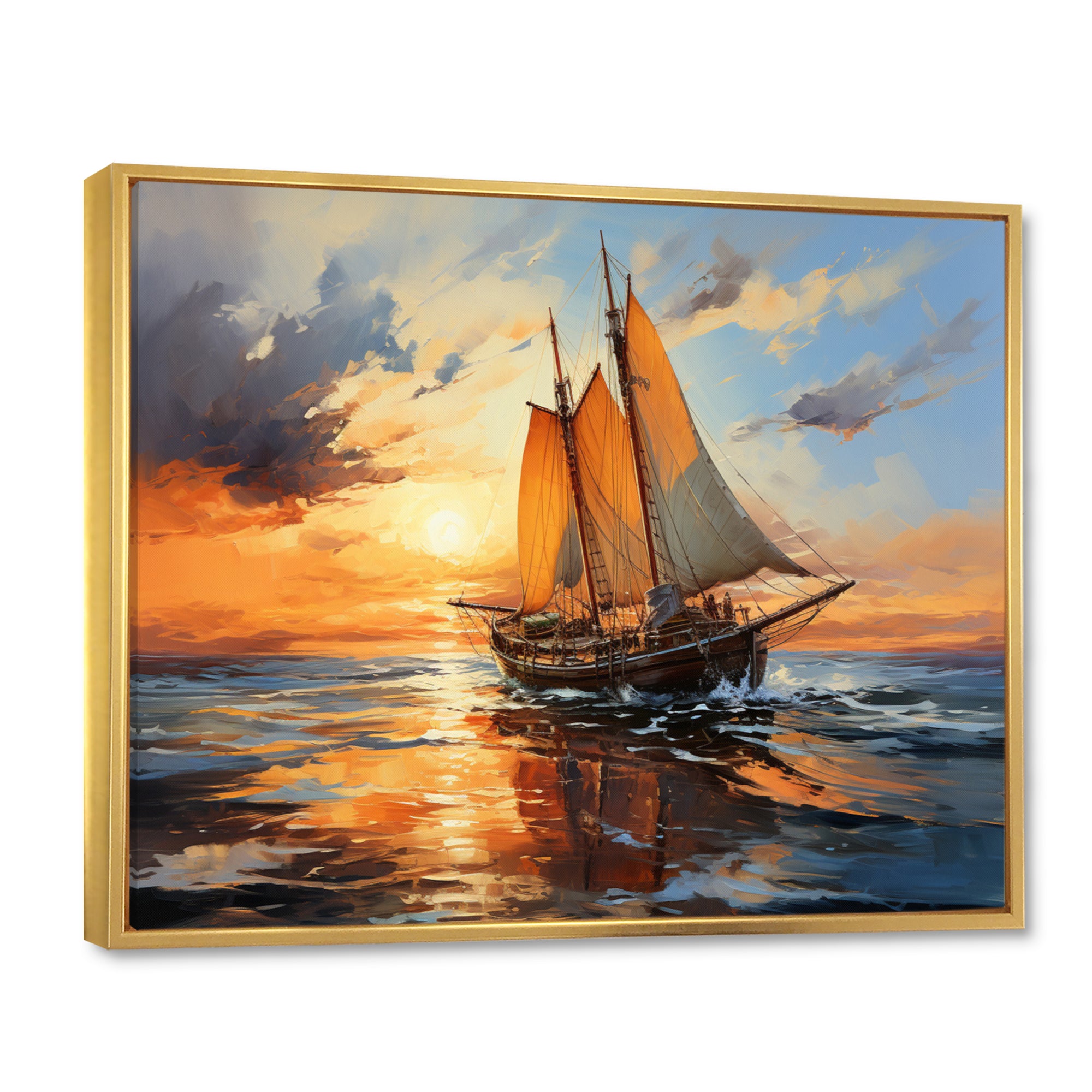 Boat Expressive Seascapes I - Boat Canvas Wall Art