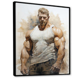 Bodybuilding Front Relaxed Pose I - Aerobic & Bodybuilding Canvas Wall Art