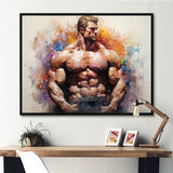 Bodybuilding Muscle Symphony I - Aerobic & Bodybuilding Canvas Wall Art