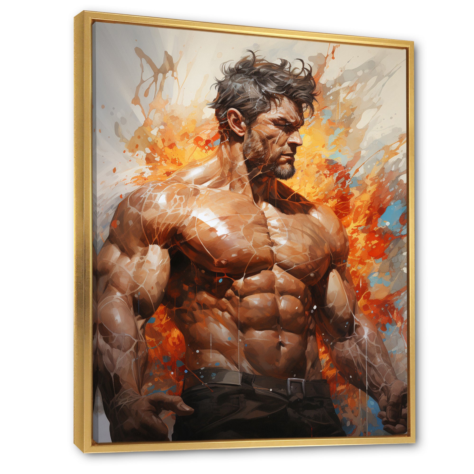Bodybuilding The Flex - Aerobic & Bodybuilding Canvas Wall Art