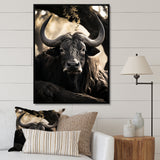 Grey Buffalo Serenity In Shadows - Gray Buffalo Wall Art