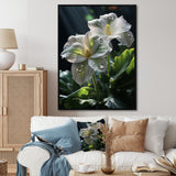 White Green Butterfly Portrait Vibrant - Butterfly Canvas Wall Art