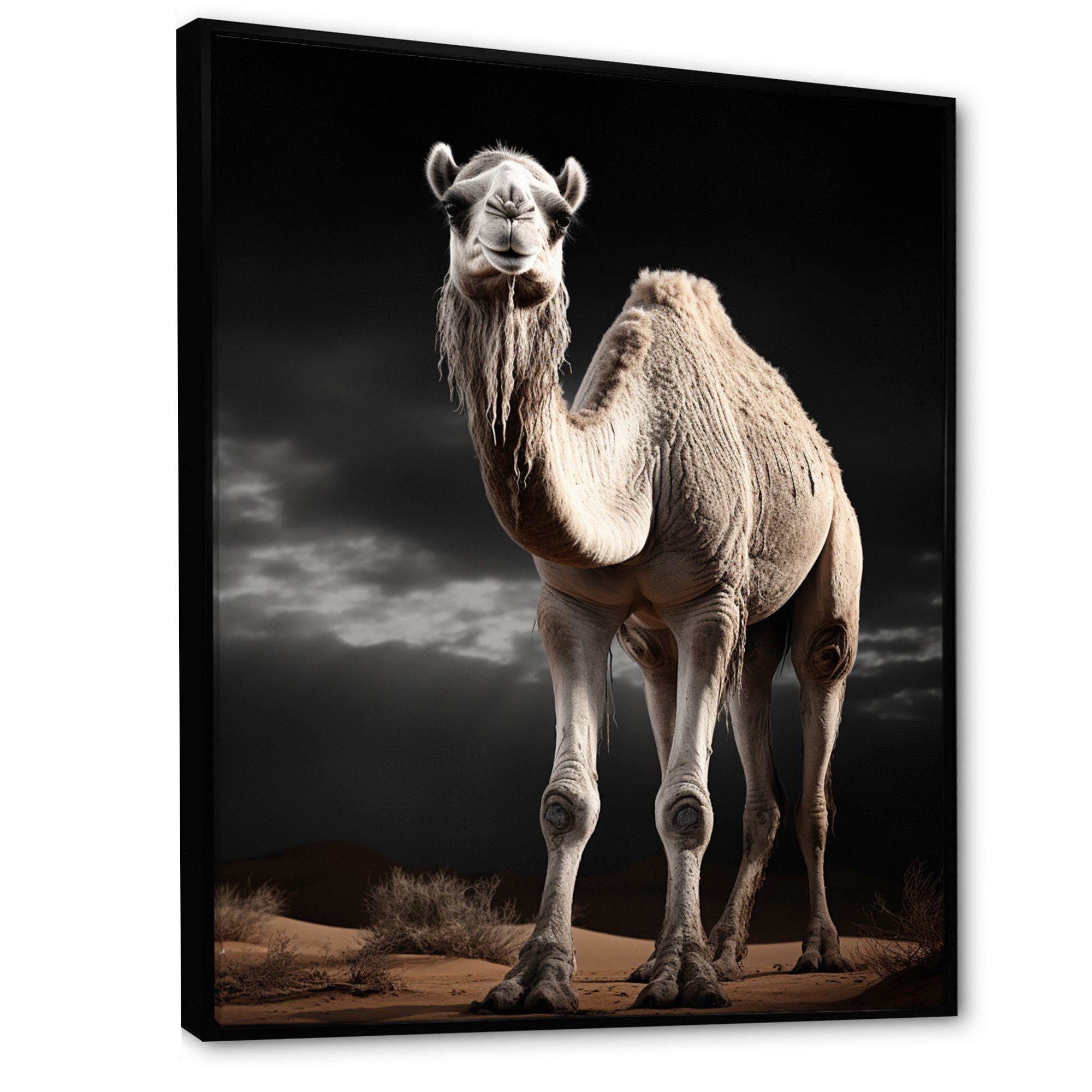 Camel Graceful Steps - Camel Framed Canvas Art