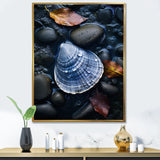 Grey Clam Dappled Depths - Clam Bedroom Wall Art