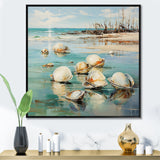 Turquoise Clam Oceanic Rhythm - Turquoise Clam Wall Art