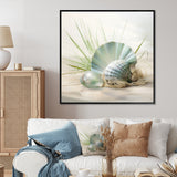 Clam Underwater Serenity - Clam Canvas Wall Art