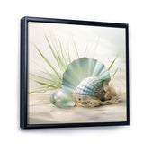 Clam Underwater Serenity - Clam Canvas Wall Art