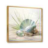 Clam Underwater Serenity - Clam Canvas Wall Art
