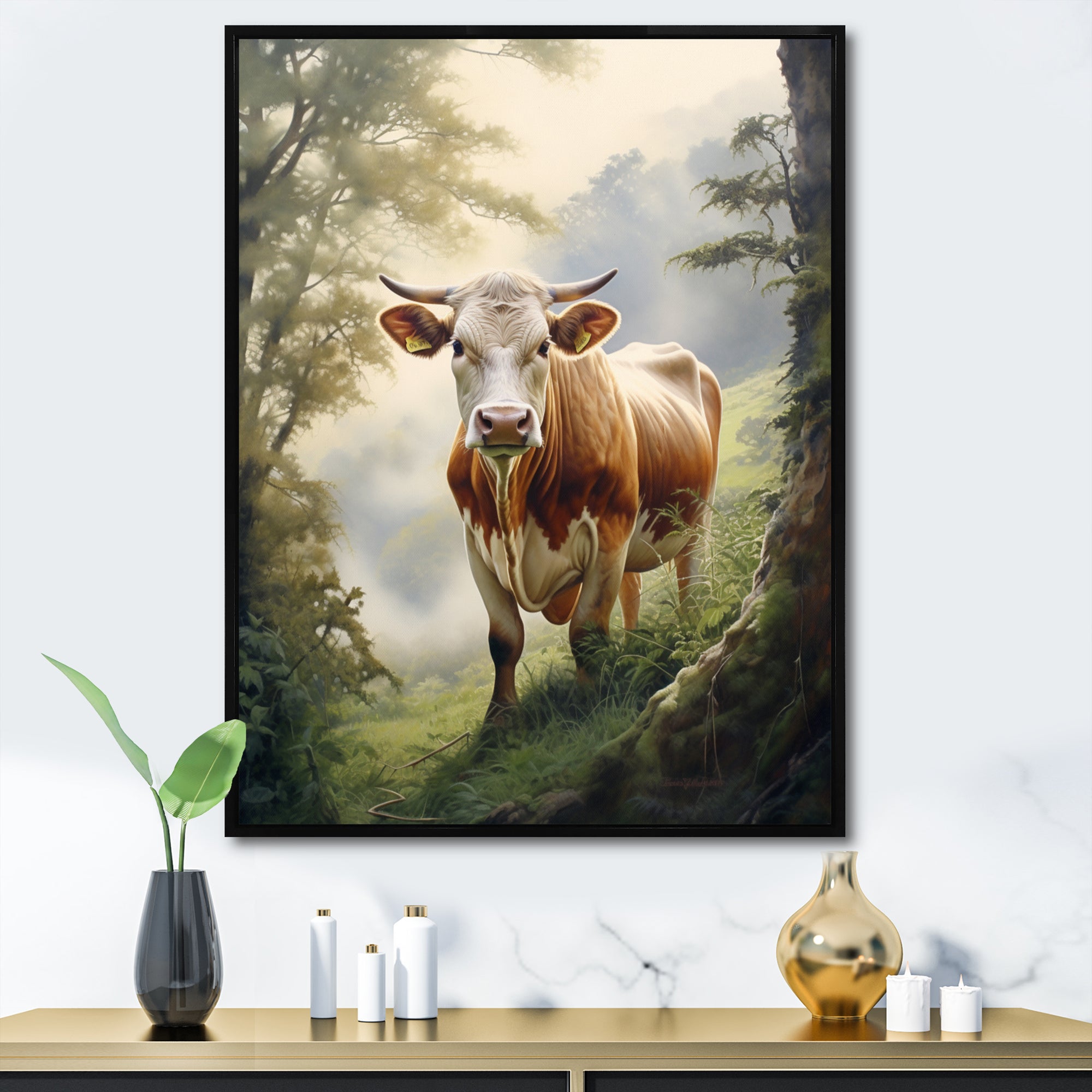 Cow Contemplation - Cow Wall Decor