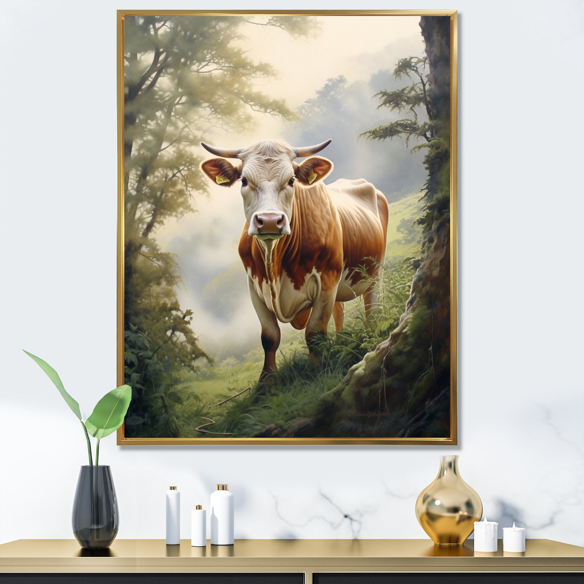 Cow Contemplation - Cow Wall Decor