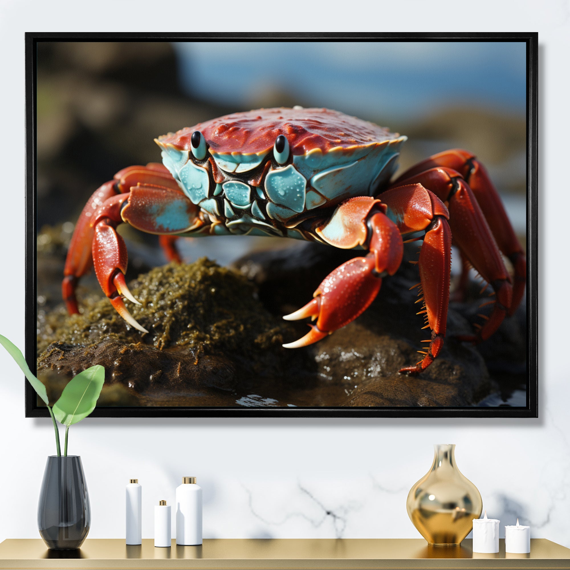 Crab Coastal Scavenger - Crab Home Decor Art