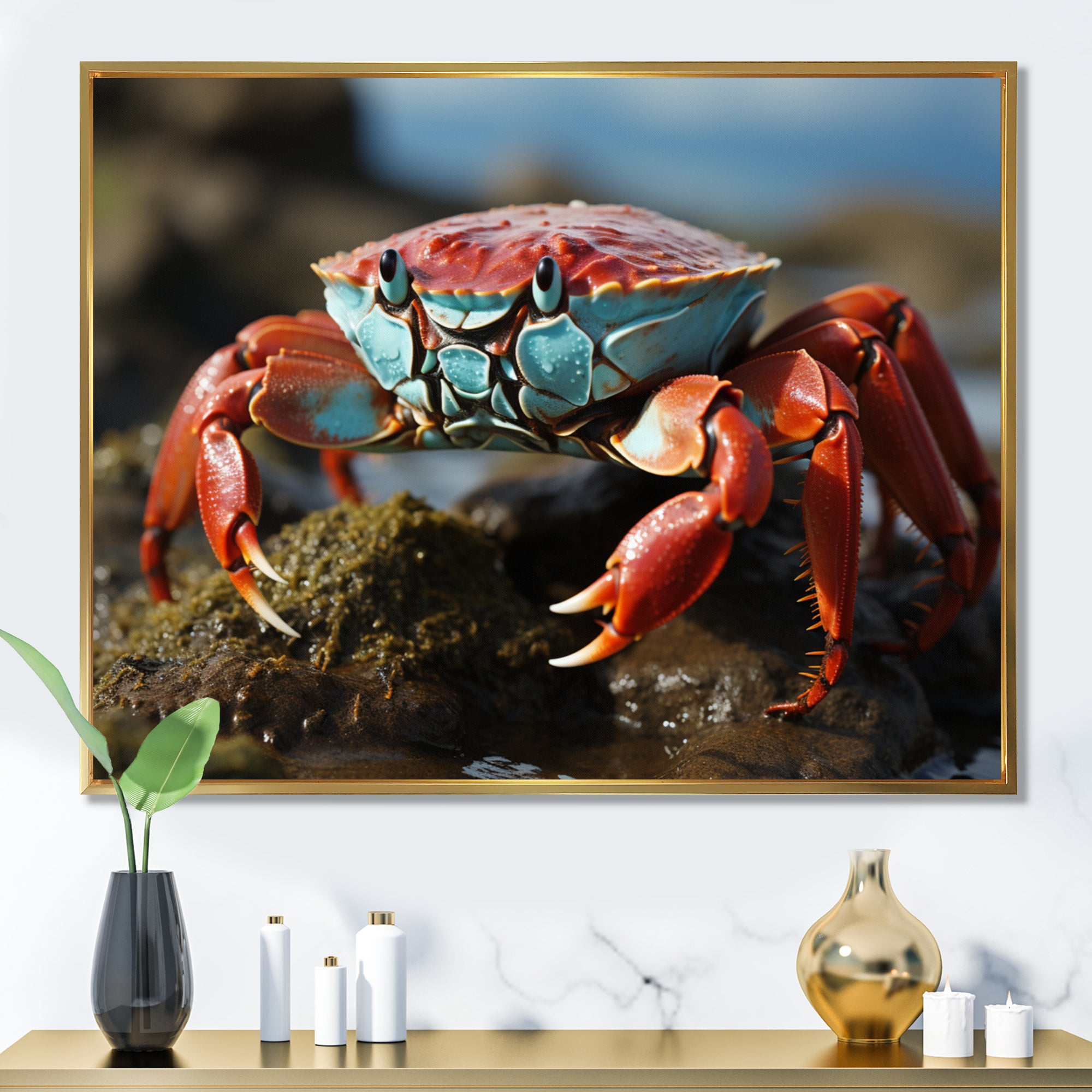 Crab Coastal Scavenger - Crab Home Decor Art