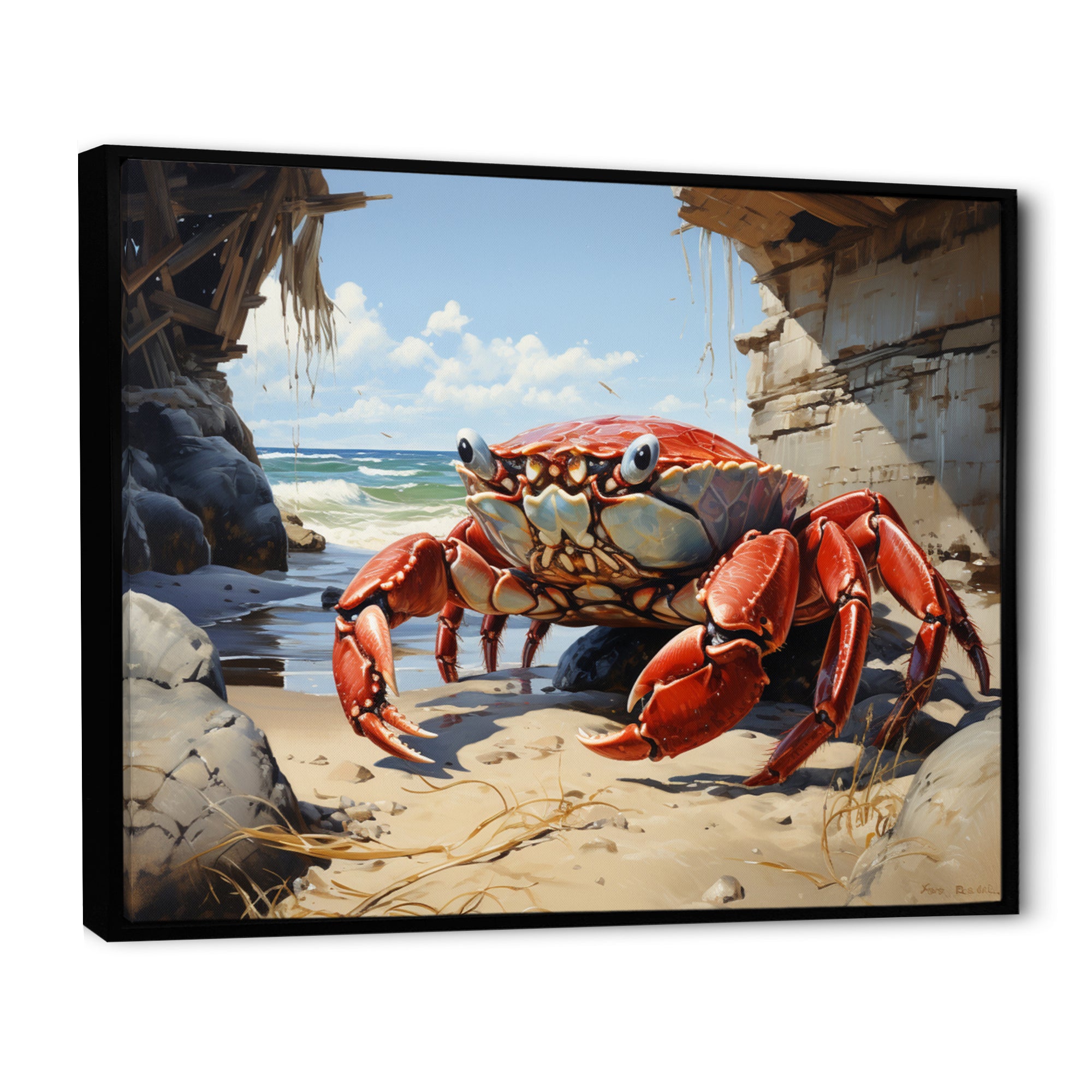 Crabs Corner - Crab Canvas Wall Art