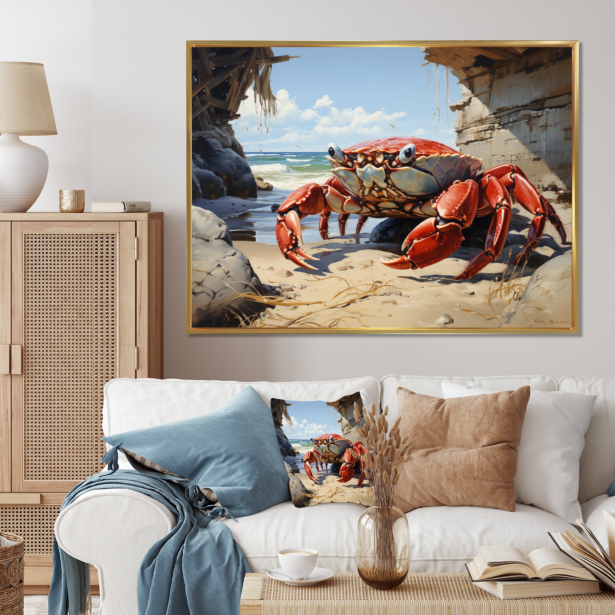 Crabs Corner - Crab Canvas Wall Art