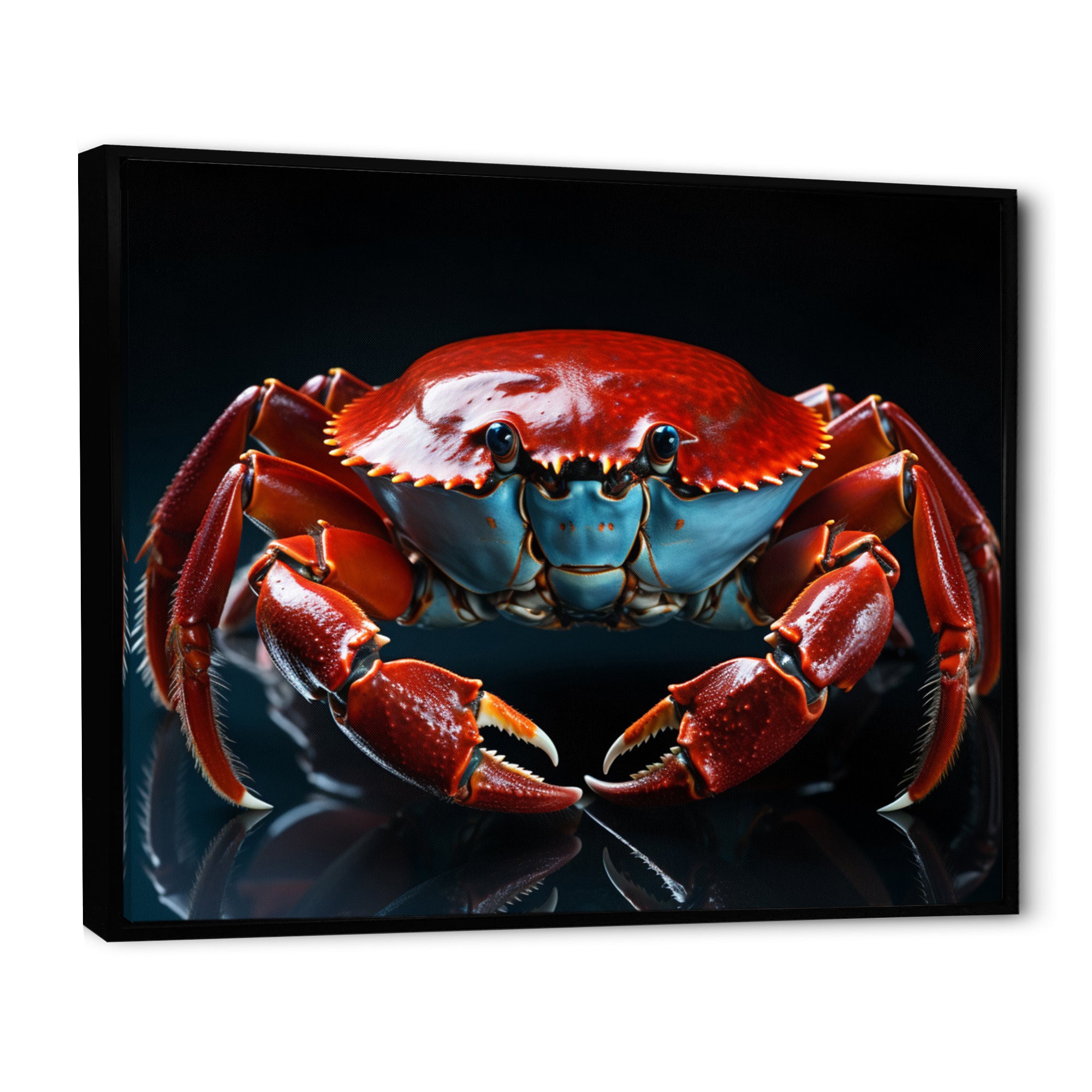 Crab Portrait - Crab Canvas Wall Art
