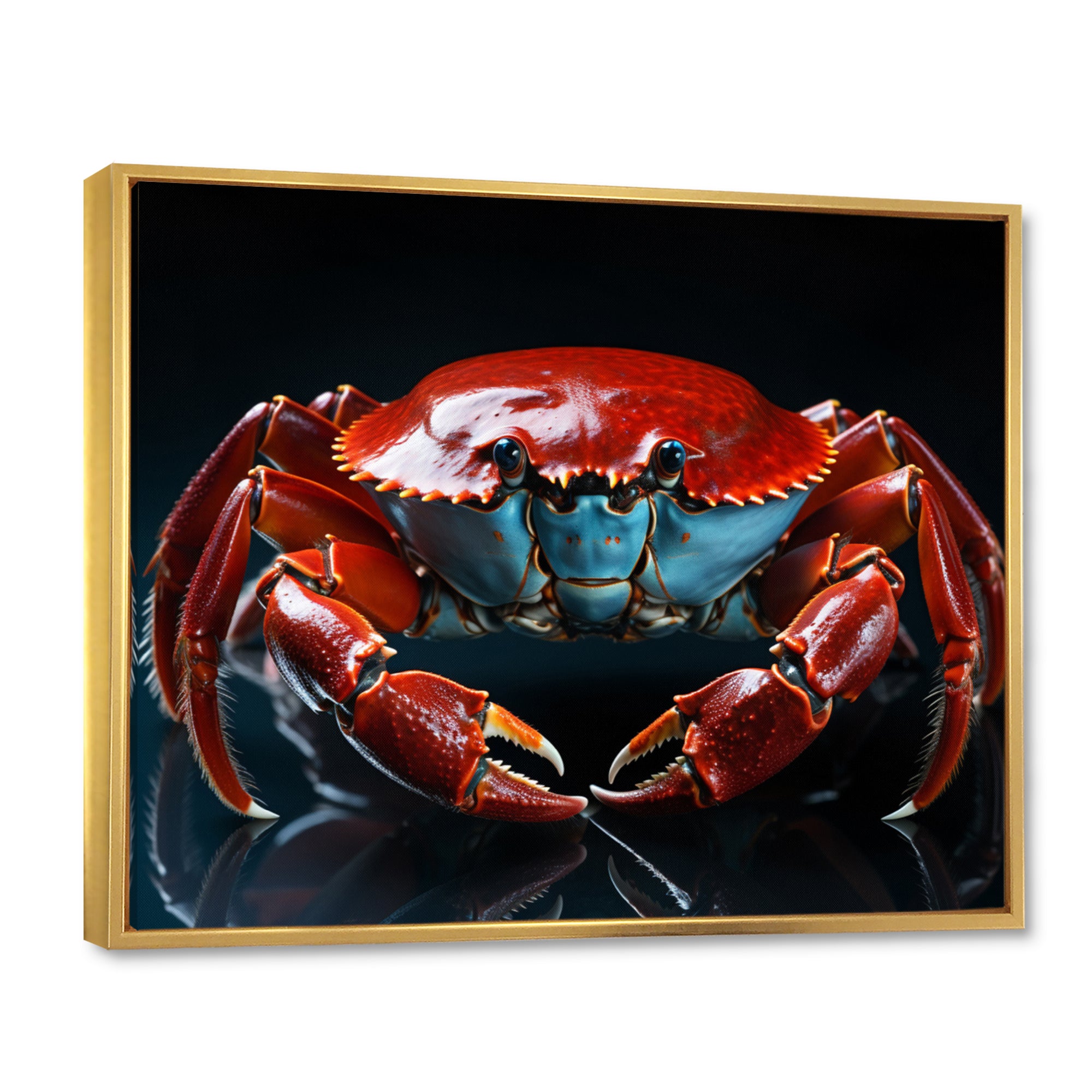 Crab Portrait - Crab Canvas Wall Art