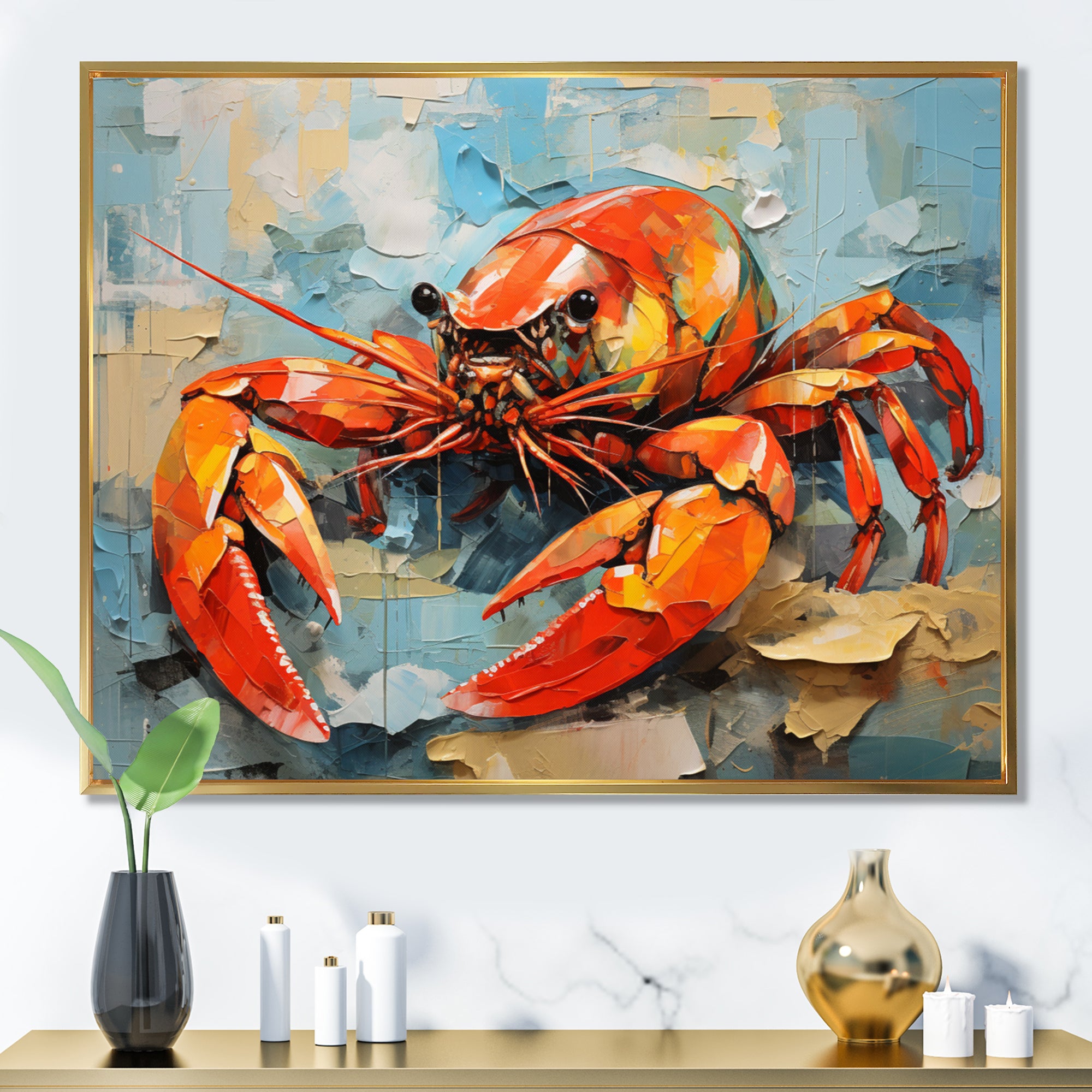 Crayfish Creek Dweller Collage - Crayfish Wall Art Prints