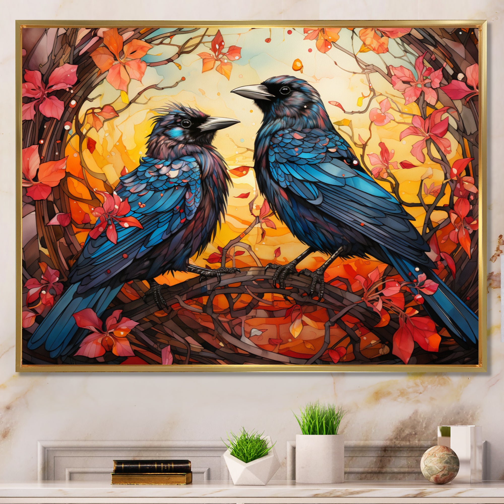 Crow Crowed Sovereigns - Crow Canvas Wall Art