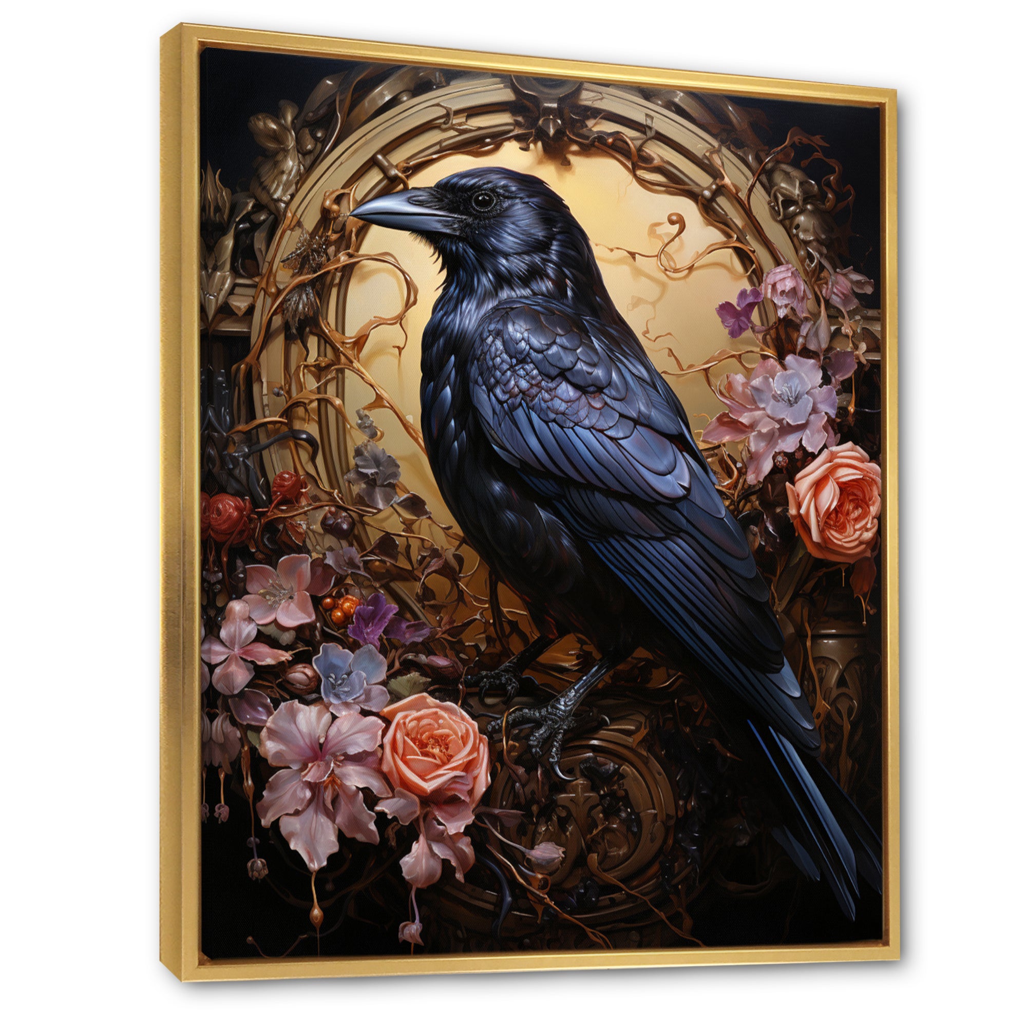 Crow Opulent Oath - Crow Canvas Wall Art