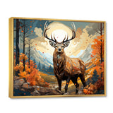 Deer Abstracted Forest - Deer Wall Art Prints