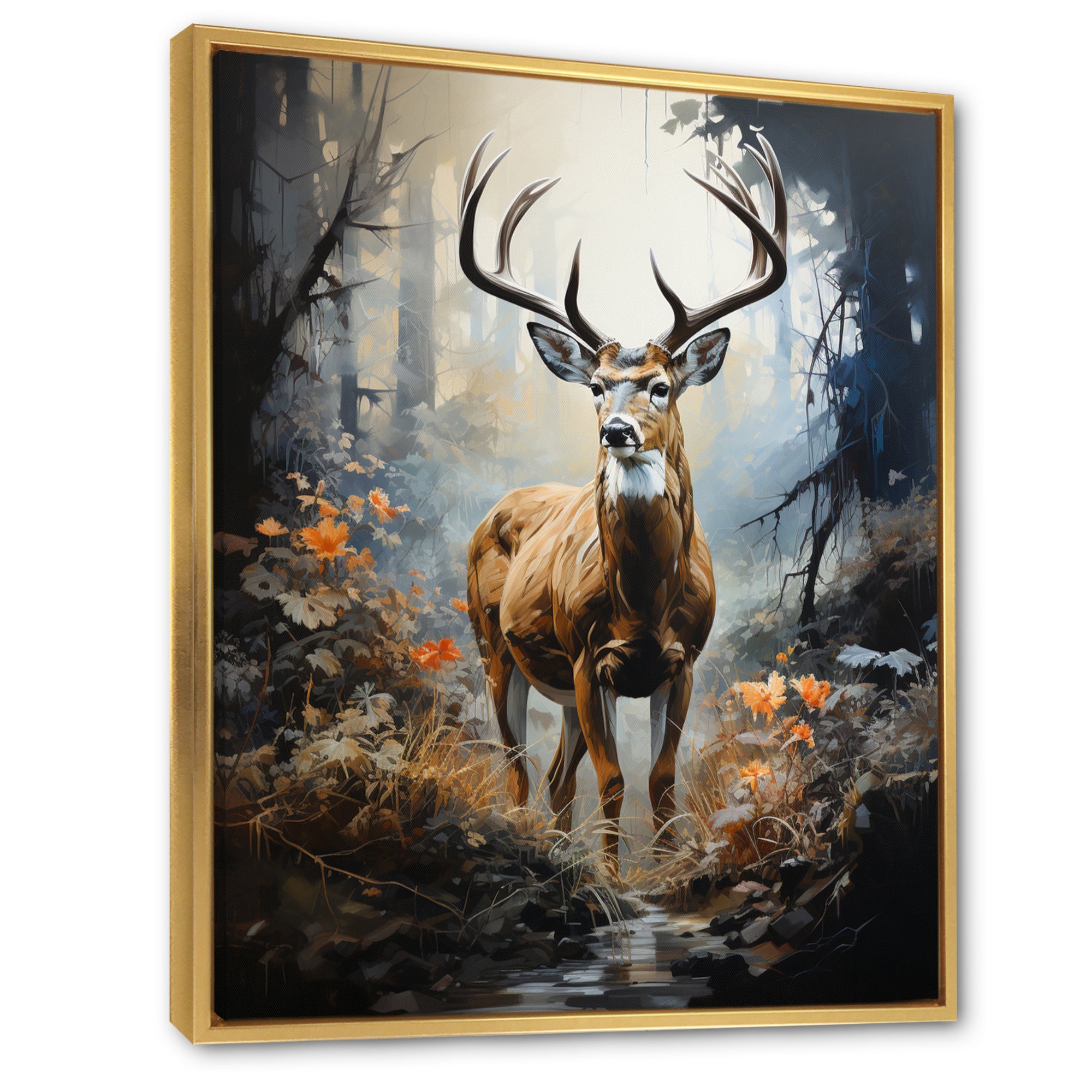 Deer Dappled Twilight - Deer Home Decor Art