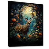 Deer Enchanted Encounter - Deer Canvas Wall Art