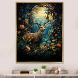Deer Enchanted Encounter - Deer Canvas Wall Art