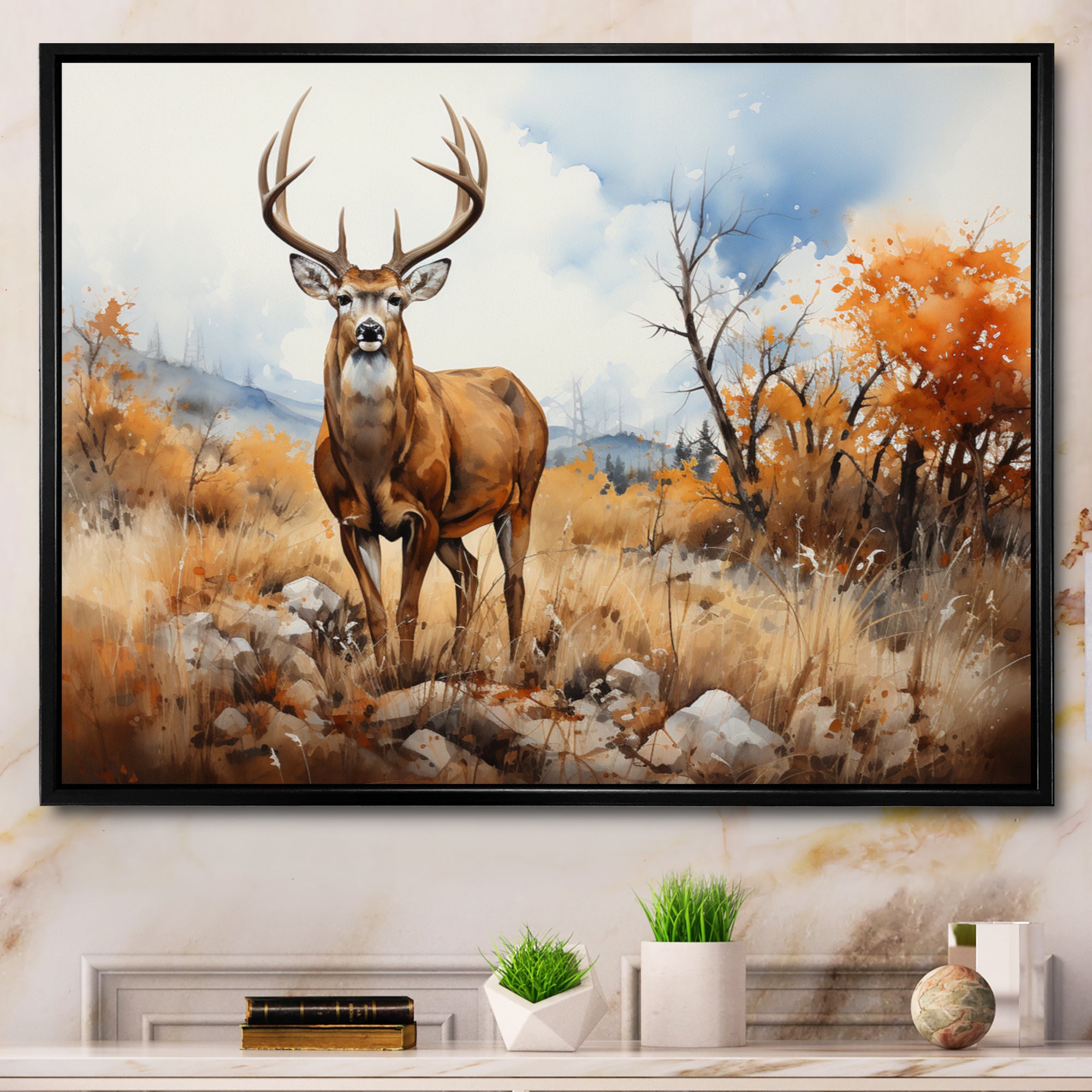 Deer Golden Serenity - Deer Wall Decor