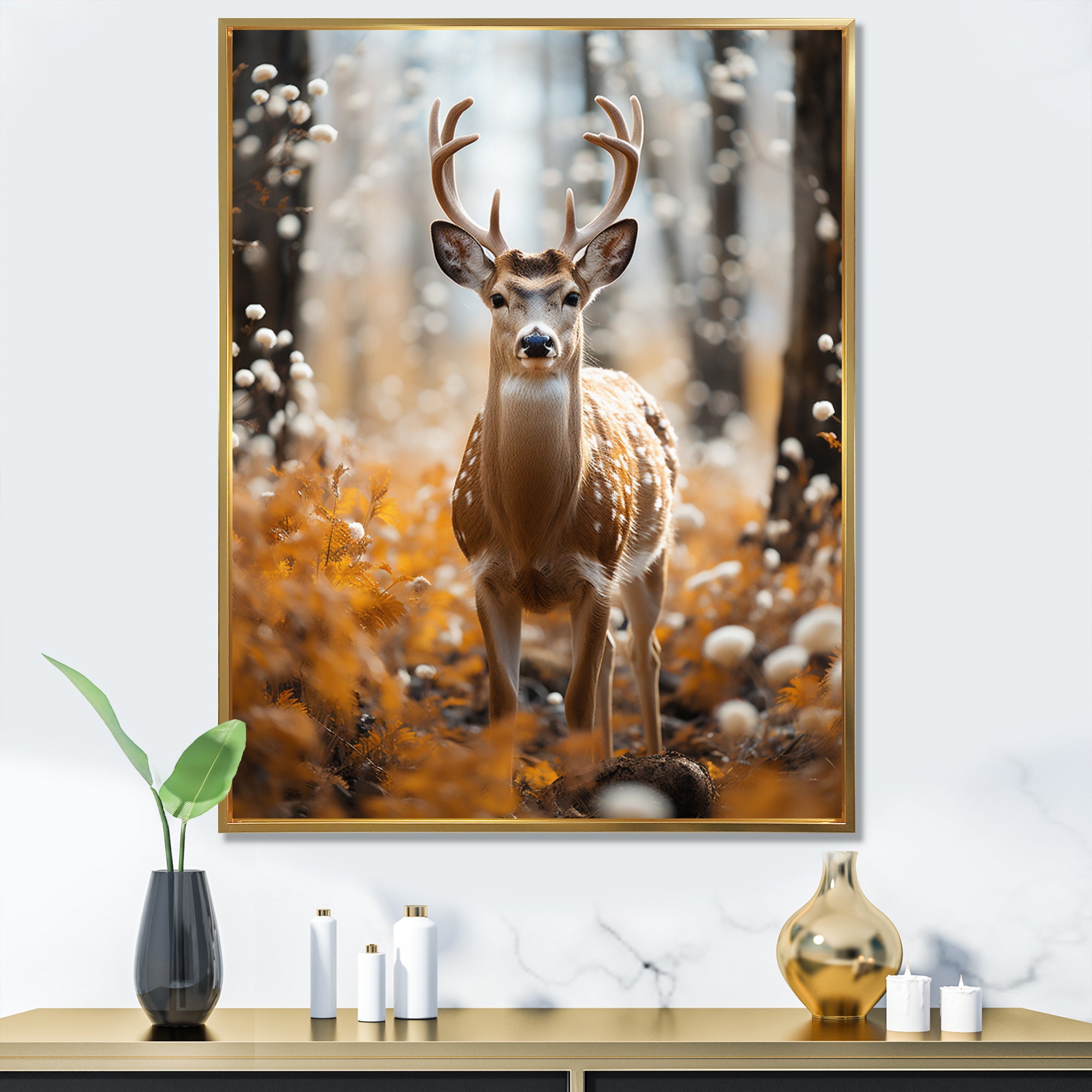 Deer Graceful Elegance - Deer Wall Art Prints