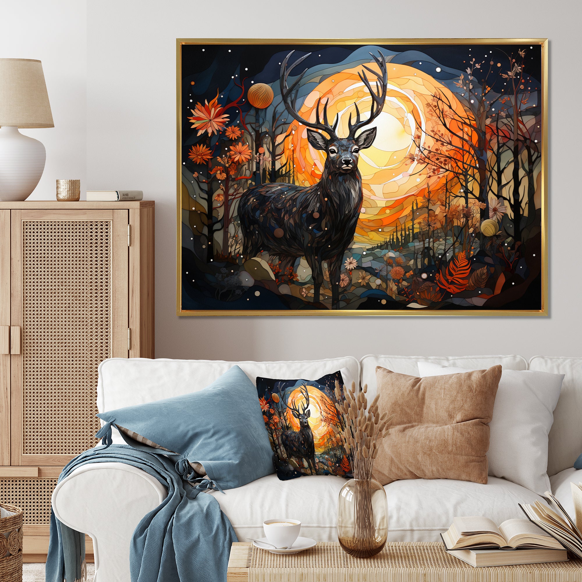 Deer Mystic Mosaic - Deer Home Decor Art