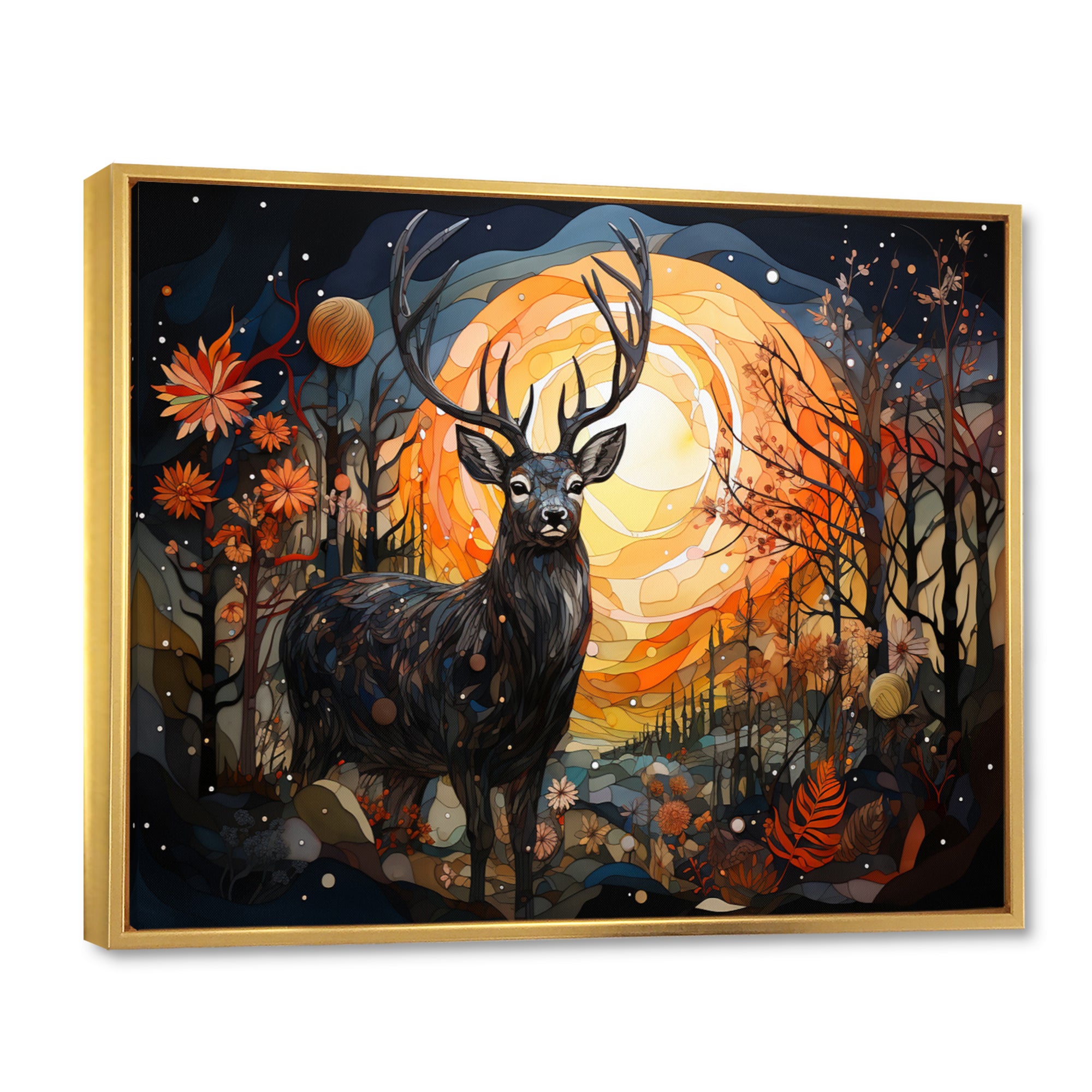 Deer Mystic Mosaic - Deer Home Decor Art