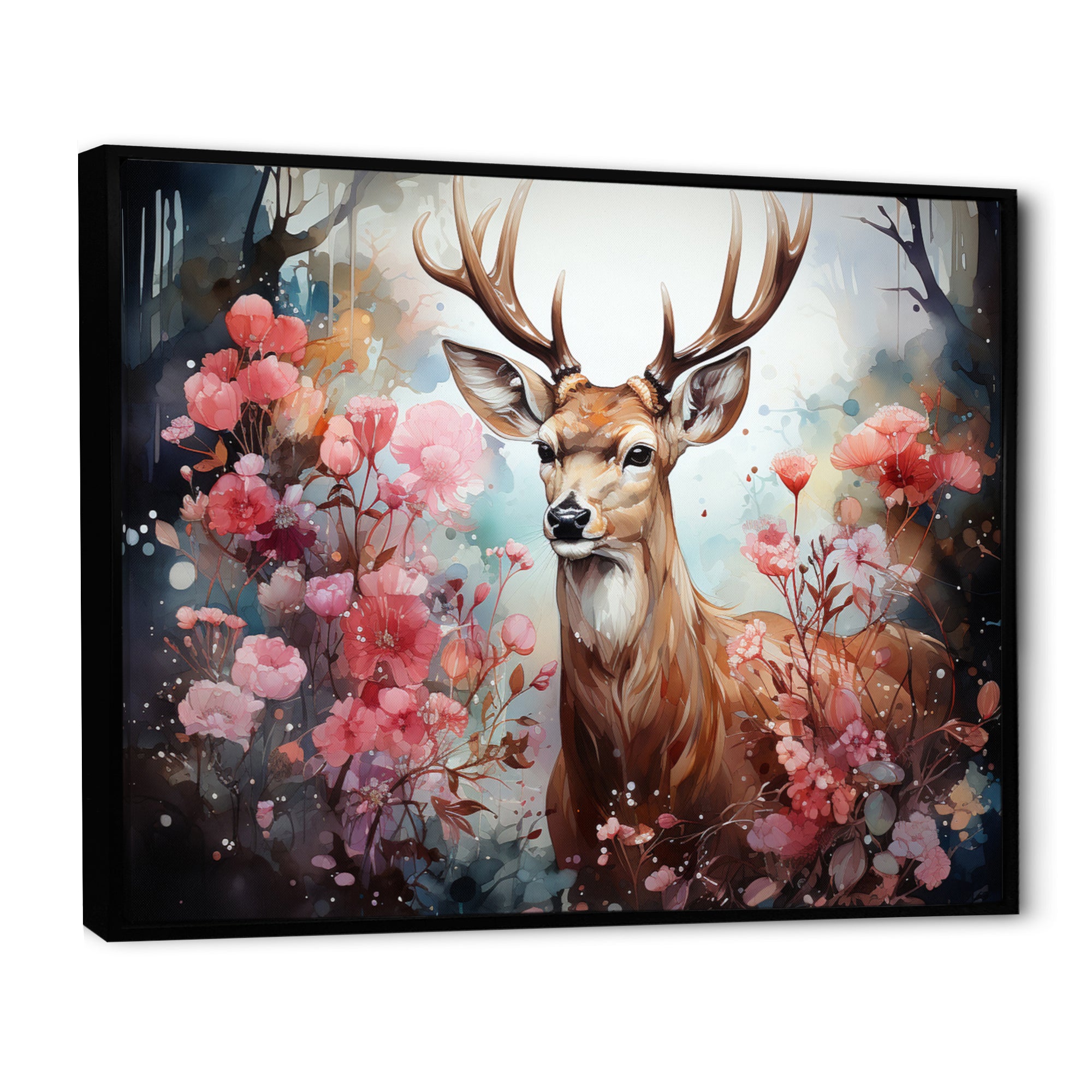 Deer Mystical Forest - Deer Living Room Wall Art