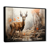 Deer Rustic Elegance - Deer Canvas Wall Art