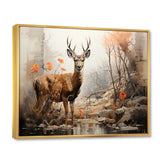 Deer Rustic Elegance - Deer Canvas Wall Art