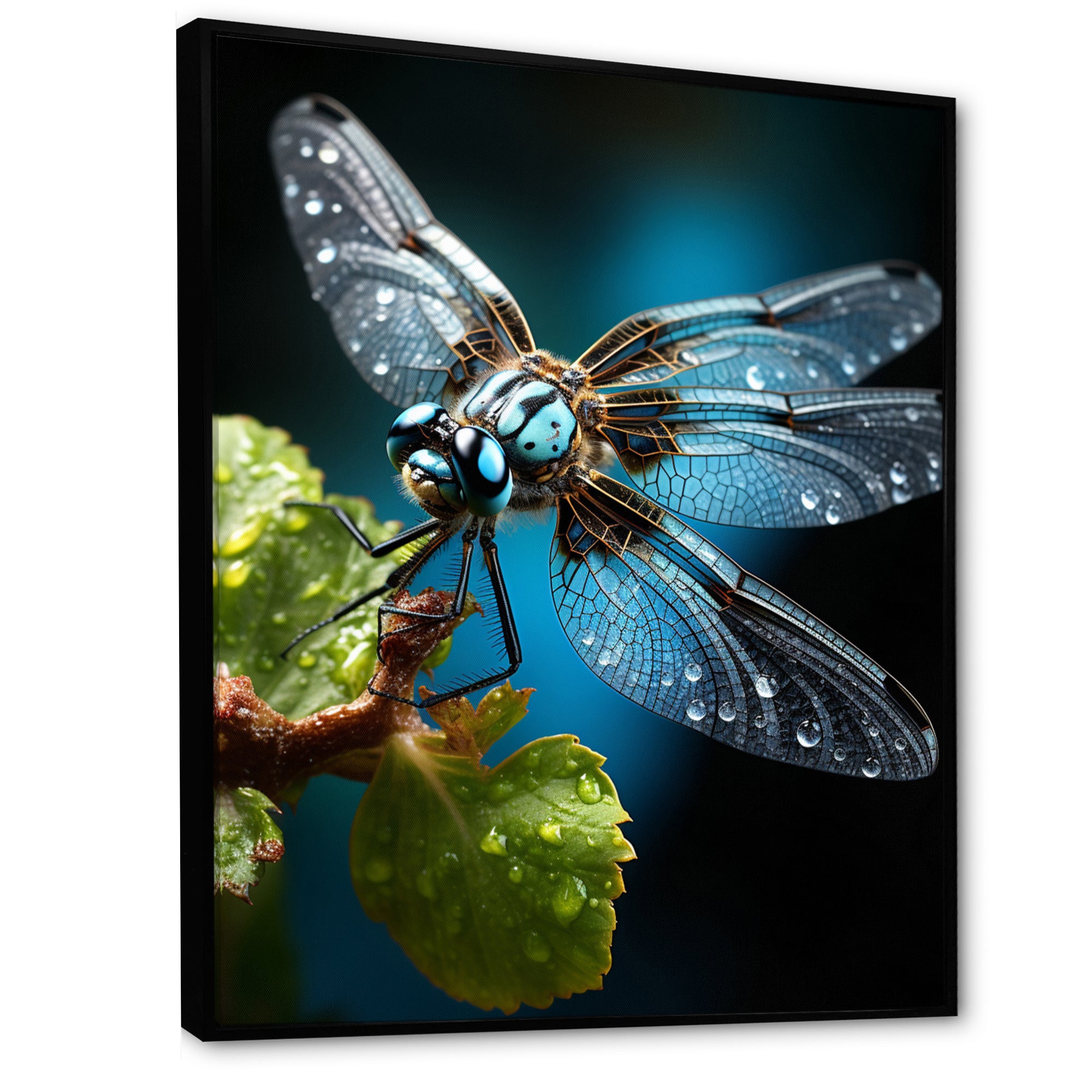 Teal Dragonfly Insects Flight - Dragonfly Wall Decor