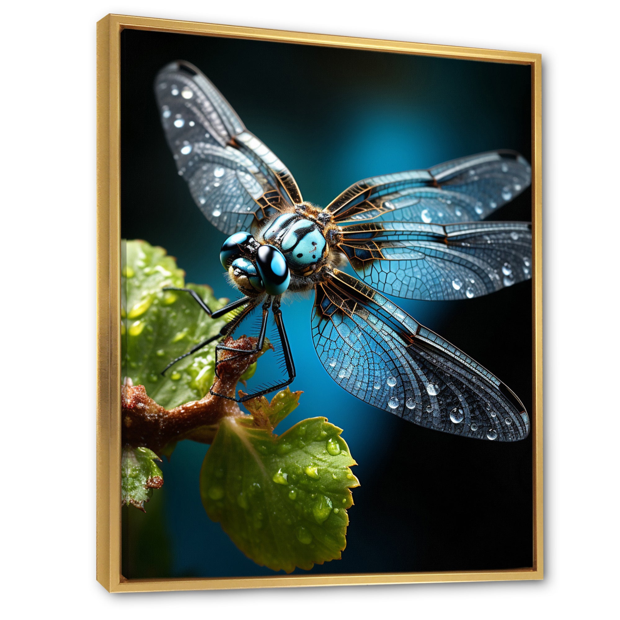 Teal Dragonfly Insects Flight - Dragonfly Wall Decor