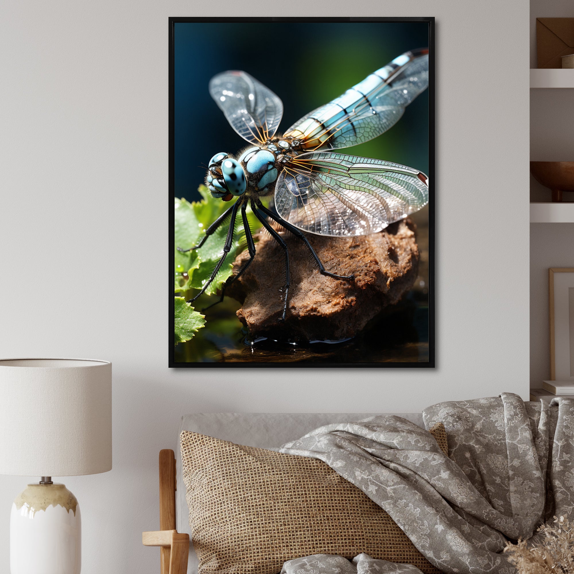 White Dragonfly Insects Flight - Dragonfly Wall Art Prints