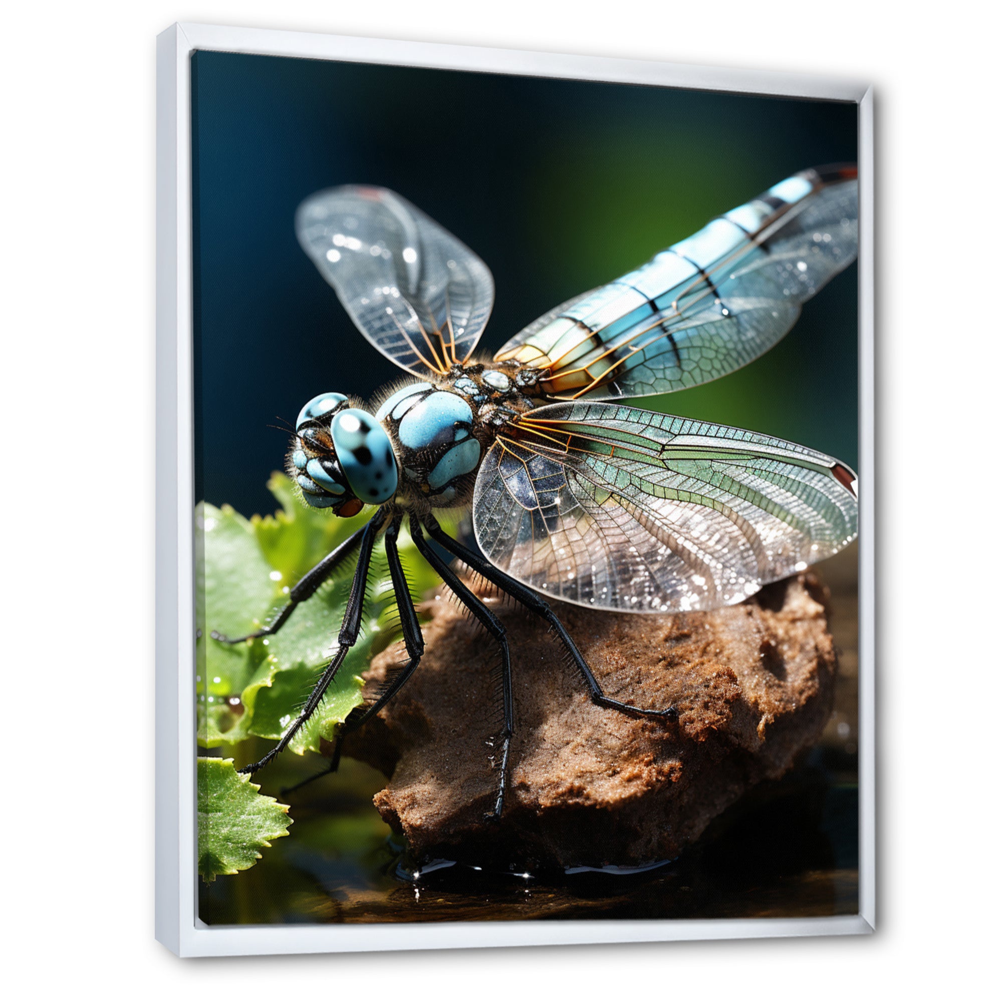 White Dragonfly Insects Flight - Dragonfly Wall Art Prints