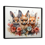 Dry Watercolor Whimsical Animals - Rabbit Living Room Wall Art