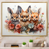 Dry Watercolor Whimsical Animals - Rabbit Living Room Wall Art