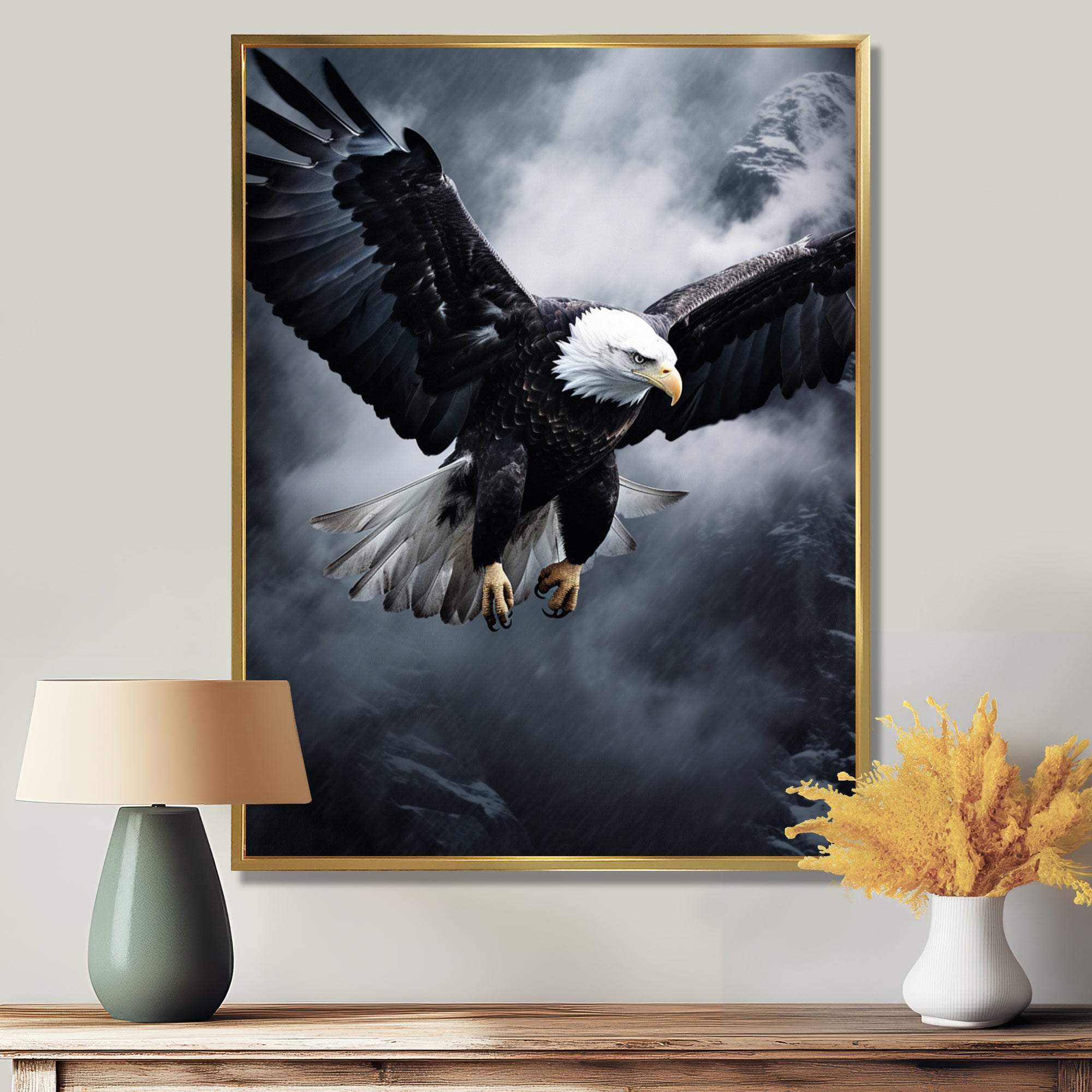 Eagle Graceful Soar Eagle - Eagle Canvas Wall Art